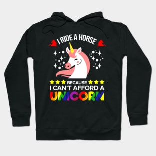 Horse Unicorn Horses Riding Rider Magical Horn Hoodie